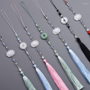 Charms Chinese Style Women Man Long Tassel Lotus Ornament Handmade Elegant Brooch Waist Hanfu Accessories Cheongsam Accessory Charm