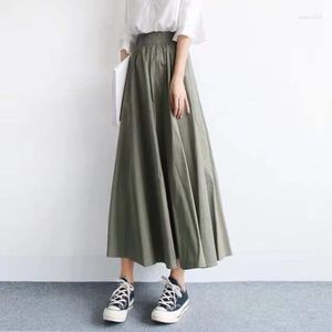 Skirts Long Whom Summer Of Big Yards A Word Show Thin Section Tall Waist Full-skirted Dress