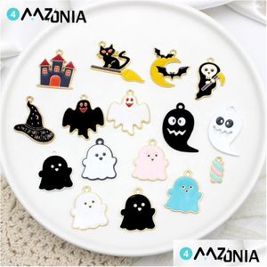 Charms 10Pcslot Halloween Alloy Enamel Diy Jewelry Accessories Ghost Festival Skl 220826 Drop Delivery Findings Components Dhoyl