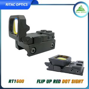 Foldable 1x22x16 Flip Up Red Dot Sight Holographic Reflex Scope for 20mm
