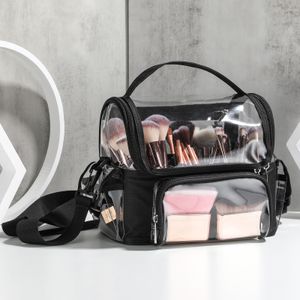 Kosmetiktaschen Hüllen PVC Make-up-Tasche für Frauen Große Kapazität Reise Wasserdichte transparente Kosmetikbox mit Fächern 230906