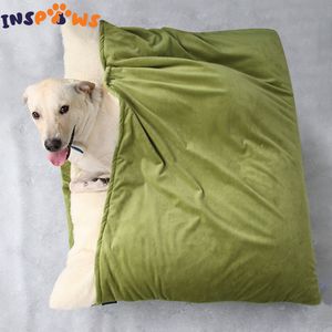 Canis canetas calmante cama de cachorro com capa removível saco de dormir de pelúcia fofo gato cobertor luxo gatos ninho quente sofá canil 230906