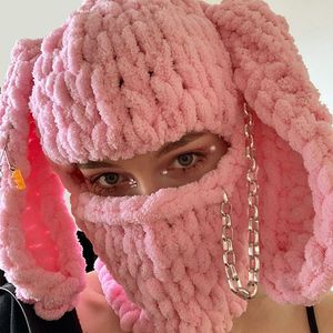 Berretti BeanieSkull Carino Autunno Inverno Donna Cappelli bomber Cappello di peluche Passamontagna Orecchie da coniglio Divertente per lo sci Escursionismo Berretti caldi creativi 230907