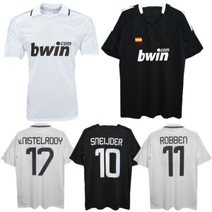 2009 2009 Raul Guti Sergio Ramos Retro Futbol Formaları 08 09 Sneijder Robben Ev Away Vintage Cannavaro Marcelo Higuain Real Madrids Klasik Futbol Gömlek