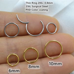 Labret Lippenpiercing-Schmuck, 50 Stück, 20 G, 316L-Stahl, dünner Stab, Ohr, Nase, Lippe, Hoop-Ring, nahtloser Septum-Segment-Clicker-Knorpel-Ohrring, Daith Helix 230906