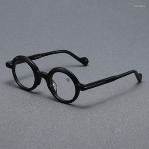 Montature per occhiali da sole Occhiali da vista per donna Montatura per occhiali da uomo Classica piccola rotonda Moda Lenti ottiche in acetato trasparente colorato