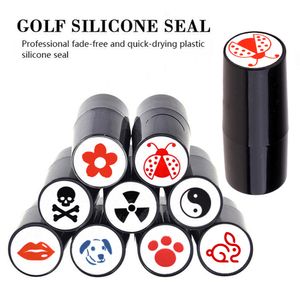 Weitere Golfprodukte: Golfball-Stempel, Stempel, Marker, Abdruck, Siegel, schnell trocknender Kunststoff, mehrfarbig, Golf-Adis-Zubehör, Symbol für Golfspieler-Geschenk 230907