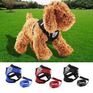 Dog Collars Adjustable Vest Supplies Soft Cat Mesh Harness Polyester For Small Medium Pet Products