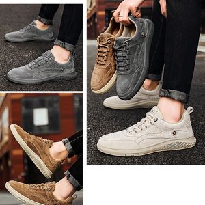 Spring ball season new leather shoes Korean sports casual shoes soft leather fashionable shoes breathable abrasive leather fashion low top Sneakers for men