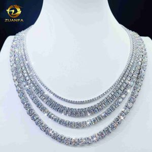 Factory Price Full Size Moissanite Tennis Bracelet Necklace Pass Diamond Tester Tennis Chain 925 Sterling Silver Asrbu