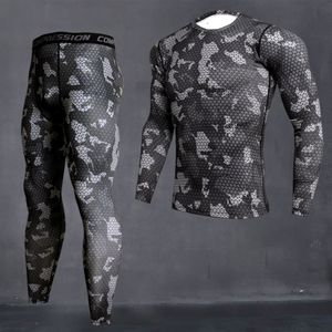 Herren Thermounterwäsche Herren Camouflage Thermounterwäsche Set Lange Unterhosen Winter Thermounterwäsche Base Layer Männer Sport Kompression Langarmshirts 230907