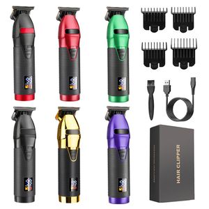 Barbeadores elétricos 2023 profissional t9 aparador de cabelo para homens usb clipper barbeiro barbeador barba 0mm máquina de corte 230906