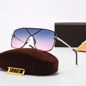 Designer-Sonnenbrillen für Damen und Herren, Perlenmodell, Brillen, spezielle UV-400-Schutzbuchstaben, großes Bein, Doppelstrahlrahmen, Outdoor-Design, hochlegierte Damen-Sonnenbrille 1278
