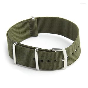 Chaveiros Watch Strap Band Militar Exército Nylon Canvas Divers G10 Mens Cor: Exército Verde Largura: 18mm