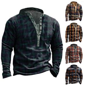 Men's T Shirts Striped Cardigan With Hood Mens Fashionable Plaid Pocket Zipper Decorative Coat Hoodless Sweater Hoodie