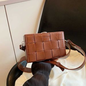 Designer tecido bottegaavenetas saco ly personalizado moda elefante padrão caixa feminina 2023 nova tendência versátil tecido pequeno quadrado um ombro crossbody uta0