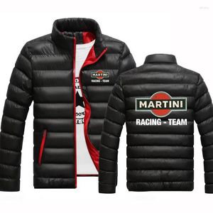 Hoodies masculinos martini corrida impresso moda casacos quentes para outono inverno de alta qualidade estilo harajuku à prova de vento acolchoado jaqueta