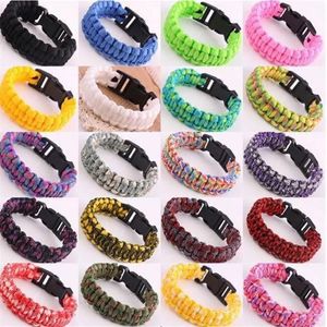 mescola i colori che scegli Paracord di autosalvataggio Braccialetti con cordino per paracadute Bracciale di sopravvivenza Kit da viaggio da campeggio337b