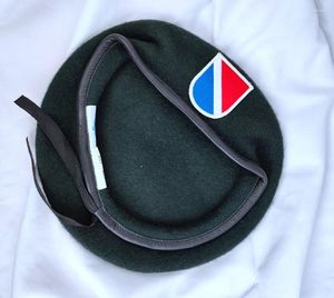 Berets Stany Zjednoczone Armia amerykańska 11. Grupa sił specjalnych Wool Blackish Green Beret Wojskowy kapelusz wszystkie rozmiary