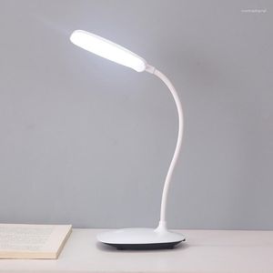 Lampy stołowe ładowalne lampa biurka LED USB Regulowana intensywność odczytu Przełącznik dotykowy 3 tryby