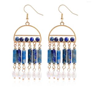 Dangle Earrings NEKOL For Women 2023 Luxury Boho Jewelry Ladies Girls Wholesale Fashion Jewellery Natural Stone