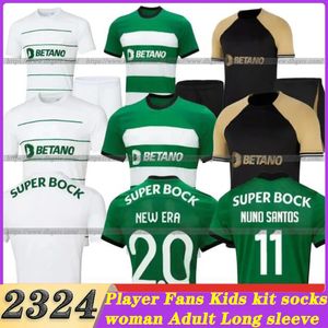 Sporting 23 24 Lisboa soccer jerseys Lisbon Special Jovane Sarabia Vietto 2023 2024 RONALDO Sporting Clube de football shirt men kids kit maillot jersey home blue