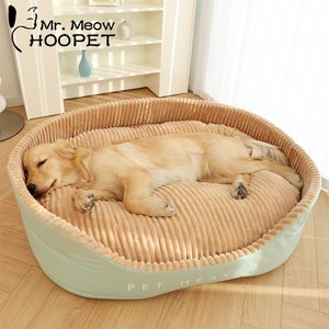 kennels pens Hoopet Dog Bed Padded Cushion for Small Big Dogs Sleeping Beds Pet Houses Cats Super Soft Durable Mattress Removable Mat 230906