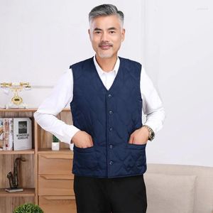 Men's Vests Plus Size Cashmere Men Sleeveless Vest Jackets Fashion Wool Male Cotton-Padded Coats Warm Waistcoats L-5XL