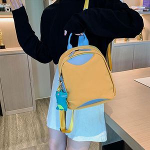 Mochila bonito meninas cor sólida mini leve estudantes universitários viagem loptop harajuku lazer sacos de escola para mulheres