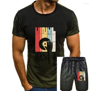 Erkekler Tişörtleri Vinil Kayıt DJ T-Shirt Erkekler artı Pamuk Takımı Tee Sesli 4xl 5xl 6xl Camiseta