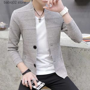 Men's Sweaters 2022 Spring and Autumn Knitted Cardigan Men's V-neck Wear Lightweight Fashion Handsome Casual Sweater Men's Long Sleeves T230907