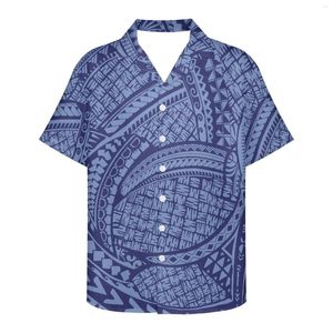 Men's Casual Shirts Summer Suitable For Tourism Loose Short-Sleeved V Neck Tattoo Print Mens Designer Clothes