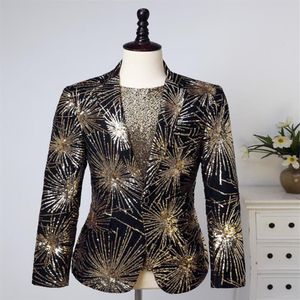 Siyah Pullar Blazer Erkekler Şarkıcılar için Ceket Mens Sahne Kostümleri Tasarımlar Giysileri Yıldız Tarzı Elbise Punk Rock Maskulino Homme M261Q