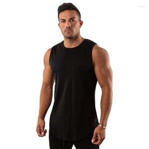 Männer Tank Tops Hohe Qualität Top Schlanke Atmungsaktive Baumwolle T-shirt 8-farbe Schnell trocknende Sport Fitness Ärmellose Weste für Männer