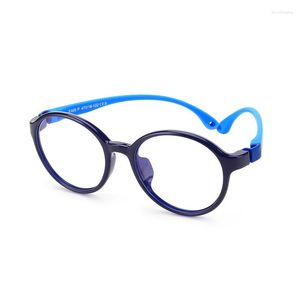 Sunglasses Children Round Anti Blue Glasses Nylon High Flexibility Frame Teens Eyewear Computer Games For Watching TV