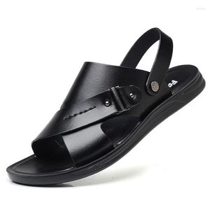 Summer Men Sandals S Soft Bottom Dual Use Youth Casual Beach Skin and Slippers Wave Korean Version Ue Caual Slipper Verion