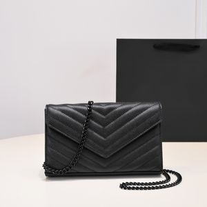 Moda Çantalar Omuz Lüks Tasarımcı Torbaları Metal Zincir Altın Gümüş Kadın Çanta Orijinal Deri Çanta Kapak Diagonal Messenger Crossbody Çanta Çanta