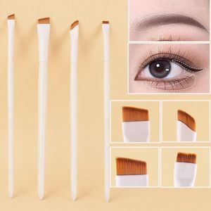 Make-up-Pinsel, 1/4 Stück, Sichelklinge, Eyeliner-Pinsel, ultradünn, flach, fein, Eyeliner, Augenbrauen-Make-up
