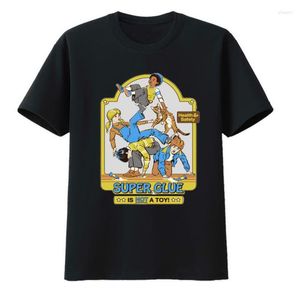 Męskie koszule T Super klej nie jest zabawkowym bawełnianym koszulkami Zdrowie i Bezpieczeństwo Camisa Hipster Top Y2K Man Men Ubrania dla mężczyzn Miles Morales Tech