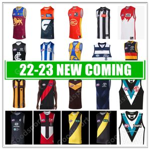 23 24 AFL Port Adelaide Crows Karnten Jersey Essendon Bombers St Kilda Brisbane Fremantle Dockers Regata Gold Coast Hawthorn Colete Regras Camisa