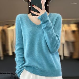 Kadın Sweaters Yün Kaşmir Sweater V Yastık kazak Gündelik Örgü Top Sonbahar ve Kış Moda Gevşek Koreli Ceket