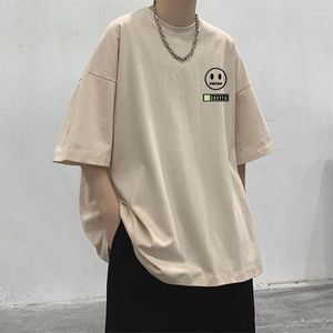 メンズTシャツ320Gヘビー級コットンTシャツアメリカンショートスリーブ夏ファッションデザイン特大の半黒い白いアプリコットS-5XL