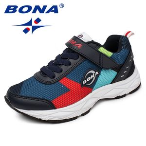 Athletic Outdoor BONA Arrival Style Children Casual Shoes Mesh Boys Shoes Hook Loop Girls Loafers Outdoor Fashion Sneakers 230906