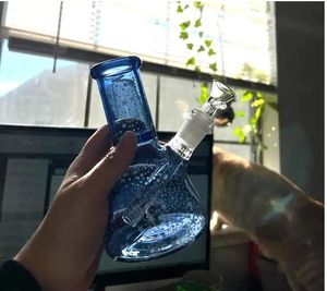 6.3inchs beher taban dab teçhizatlar cam su bongs nargile downstem perc duman cam su boruları kabuk 14mm eklem ile