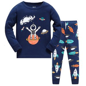 Пижамы Jumping Прибытие 3 8T Космическая ракета Пижамы Осень Зима Детские пижамы Детская модная одежда Комплект домашней одежды 2 шт. Костюмы 230906