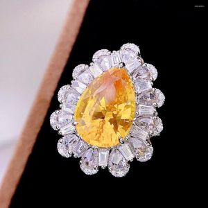 クラスターリングhjy egl orange sapphire ring 6.03ct real 18k gold natural Heasing gemstone diamonds Stone Memaly