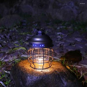 Portable Lanterns Soft/warm/nature 3 Metal Lamp In 1 Outdoor Tent Vintage Light Hanging Lights Rechargeable Lantern Camping