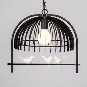 Pendant Lamps Nordic Modern Wrought Iron Lamp Birds Suspension Luminaire Led E27 For Decor Hanging Light Fixtures Lustre Pendente