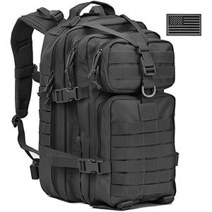 Utomhuspåsar Militär Taktisk ryggsäck 3 -dagars Assault Pack Army Molle Bag 3845L Stor utomhusvattentät vandringskamping Travel 600D Ryggsäck 230907