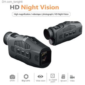 Telescopes 1080P Monocular Infrared Night Vision Device Day Night Use 5X Digital HD Zoom 300M Full Dark Viewing Distance Hunting Telescope Q230907